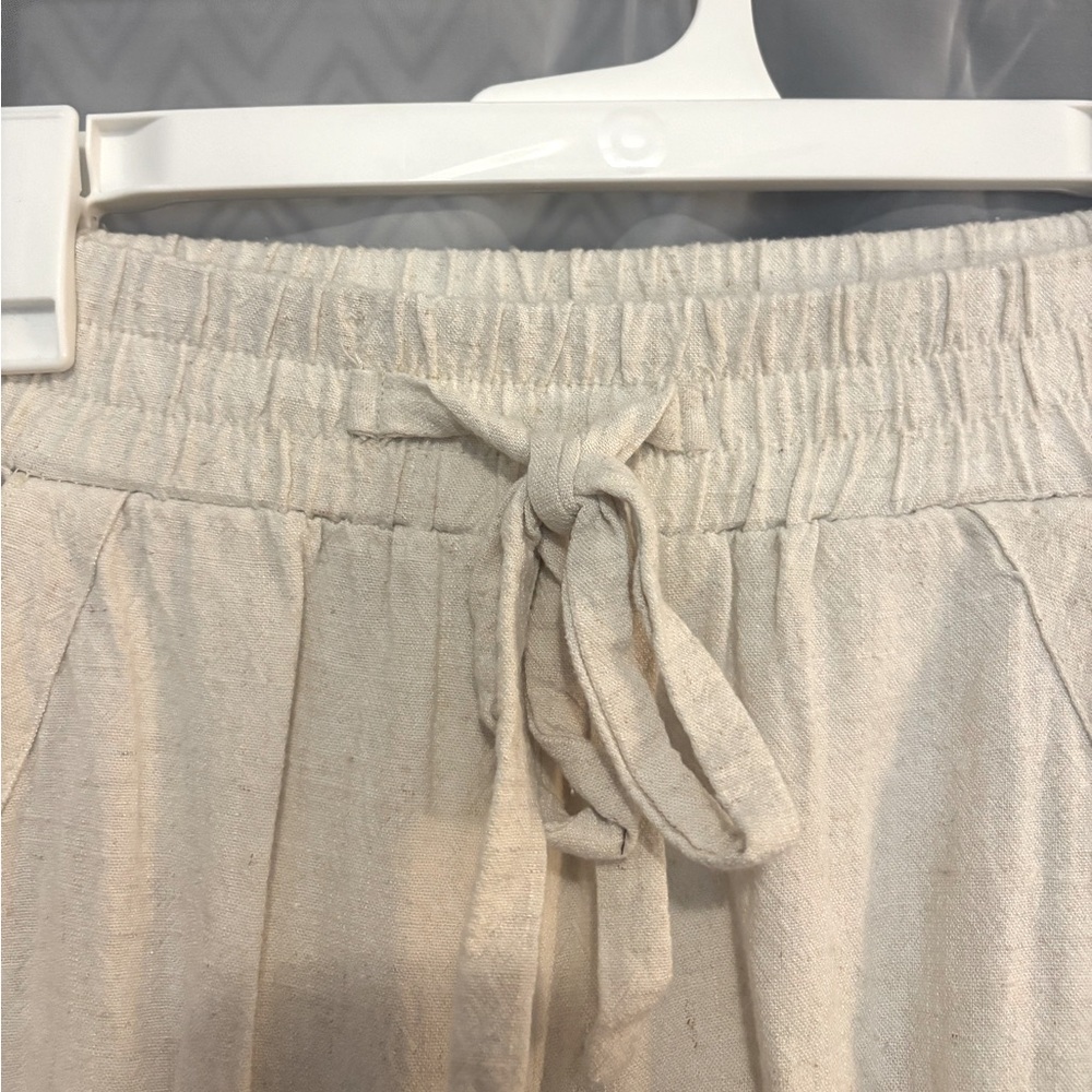 Sienna Sky Women’s Cream Linen Pants Size Small - Picture 2 of 5